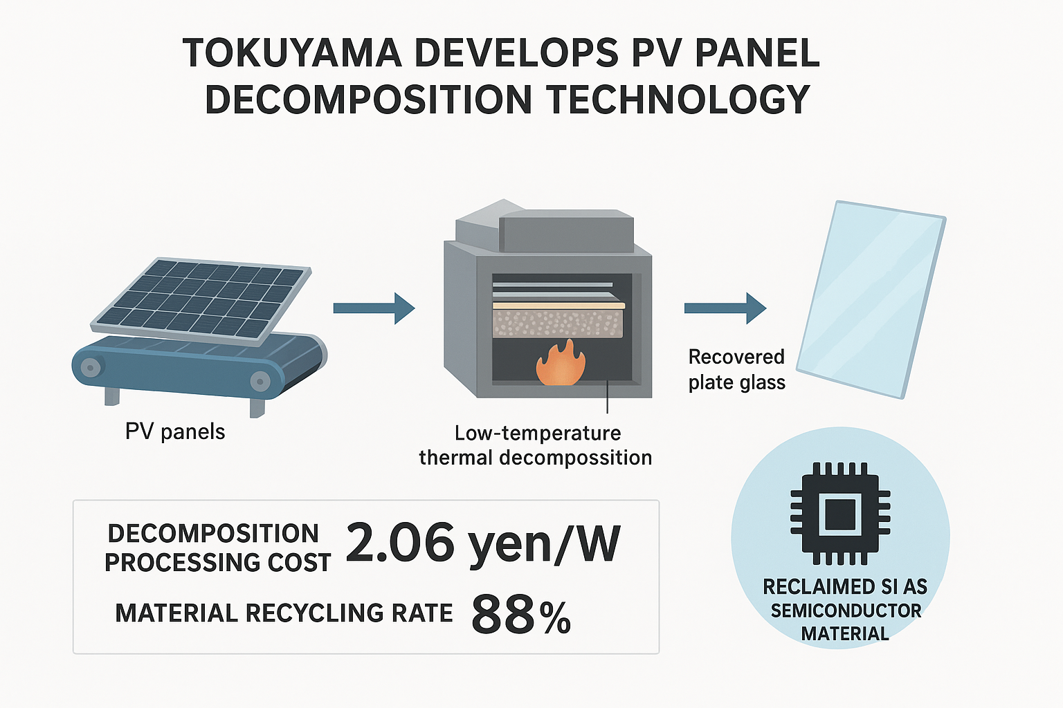 Tokuyama Develops PV Panel Decomposition Technology