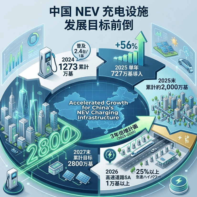 China Accelerates NEV Charging Infrastructure: Reaching 28 Million Units by 2027