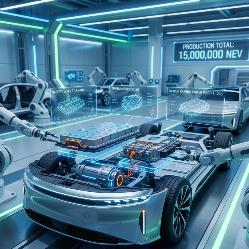 BYD electric vehicle market dominance 2025 showcased in advanced manufacturing of electric vehicle components.
