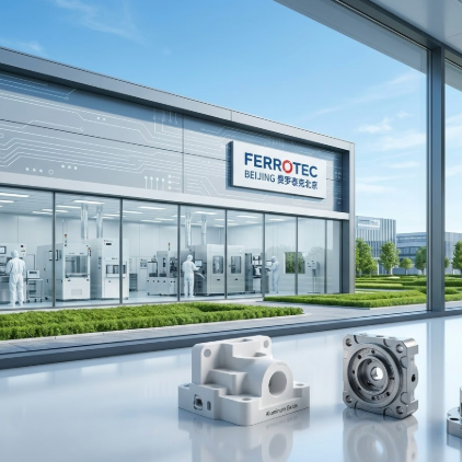 Ferrotec's new Beijing facility for semiconductor manufacturing expansion Beijing, showcasing advanced components and technology.