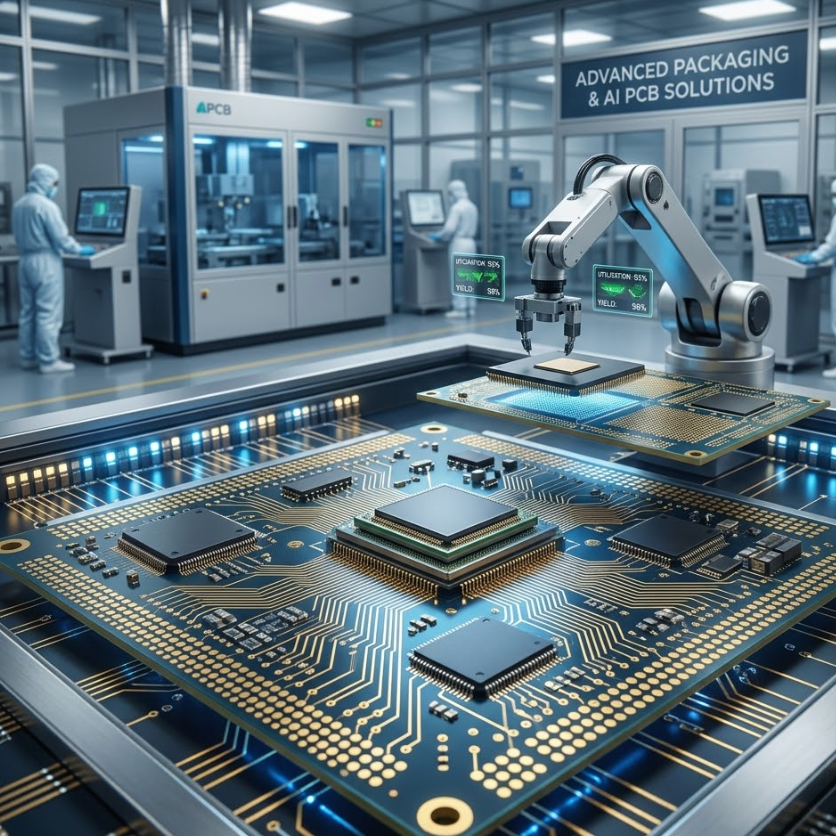 Taiwan PCB manufacturers growth 2025 highlighted in advanced packaging and AI technology in a modern facility.