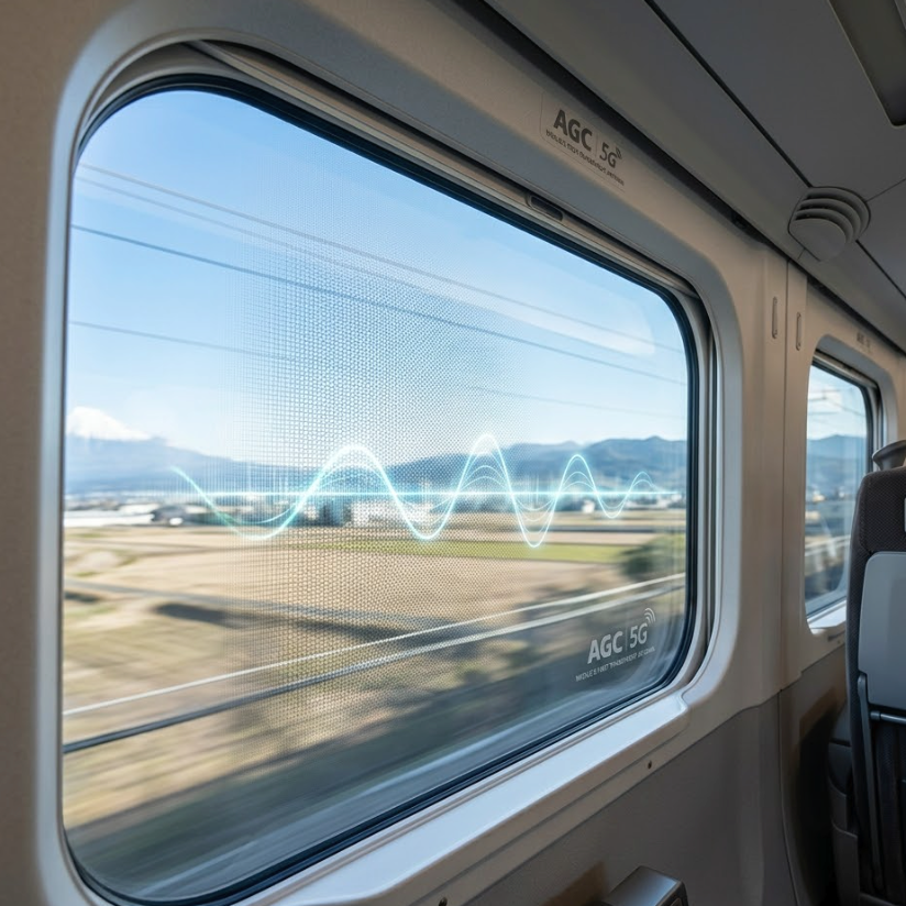 AGC Transparent 5G Antennas Implemented in Shinkansen Windows