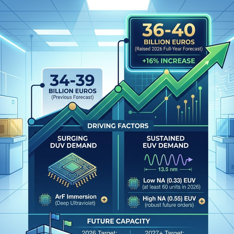 ASML Raises 2026 Revenue Forecast Driven by Surging DUV and AI-Fuelled EUV Demand