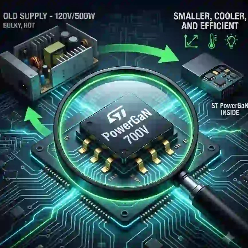 STMicroelectronics Launches 700-Volt PowerGaN for High-Efficiency Power Solutions