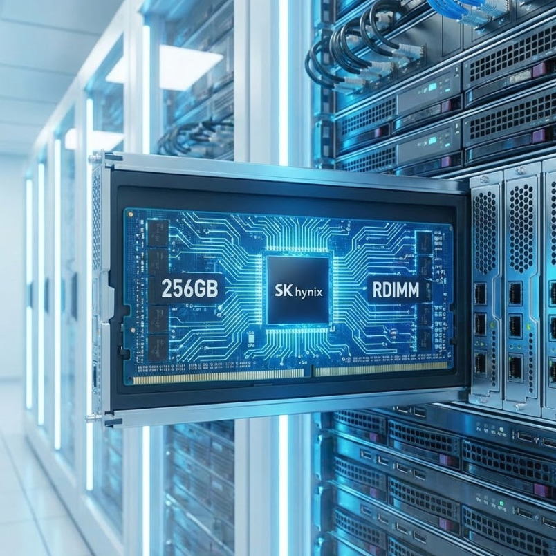 alt
Chứng nhận SK Hynix 256GB DDR5 RDIMM được trưng bày trong môi trường máy chủ công nghệ cao.