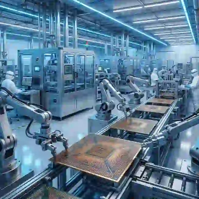 Robotics in Samsung high-performance semiconductor investment factory