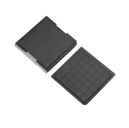 Wafer Case Anti-static Silicon Wafer IC Chip Storage Tray showing two black trays.