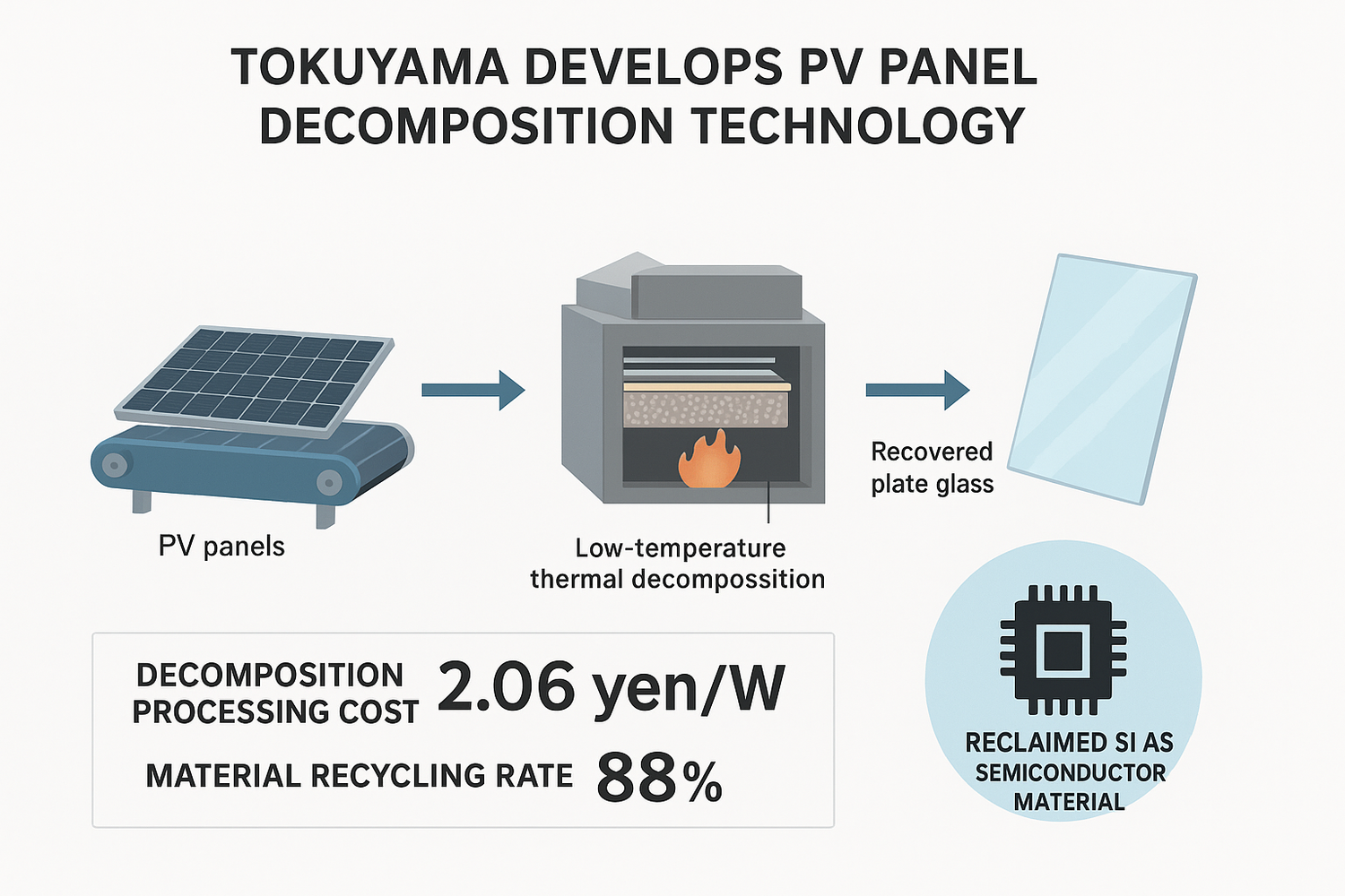 Tokuyama Develops PV Panel Decomposition Technology