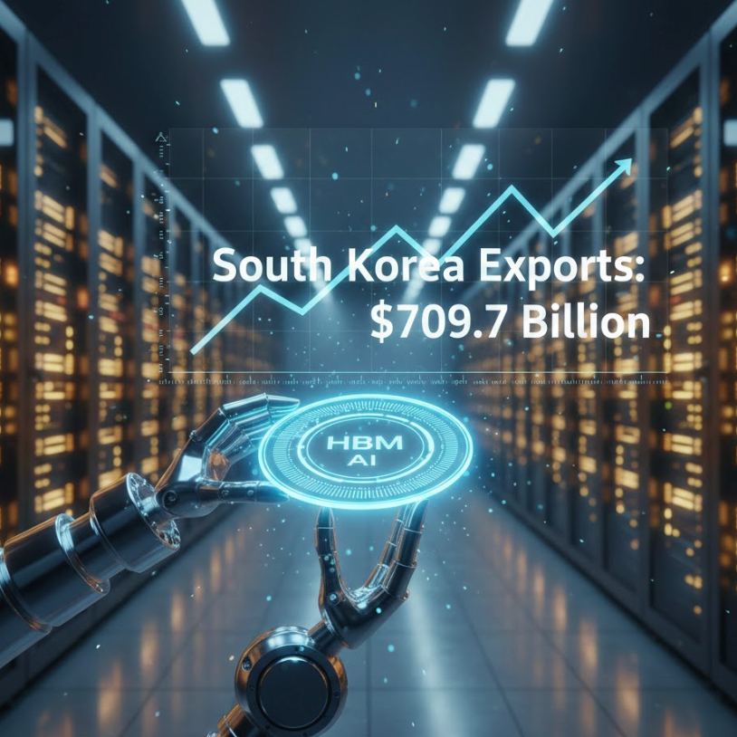 Korea's 2025 Chip Exports Hit Record $173B via AI & HBM