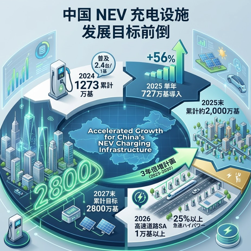 China Accelerates NEV Charging Infrastructure: Reaching 28 Million Units by 2027