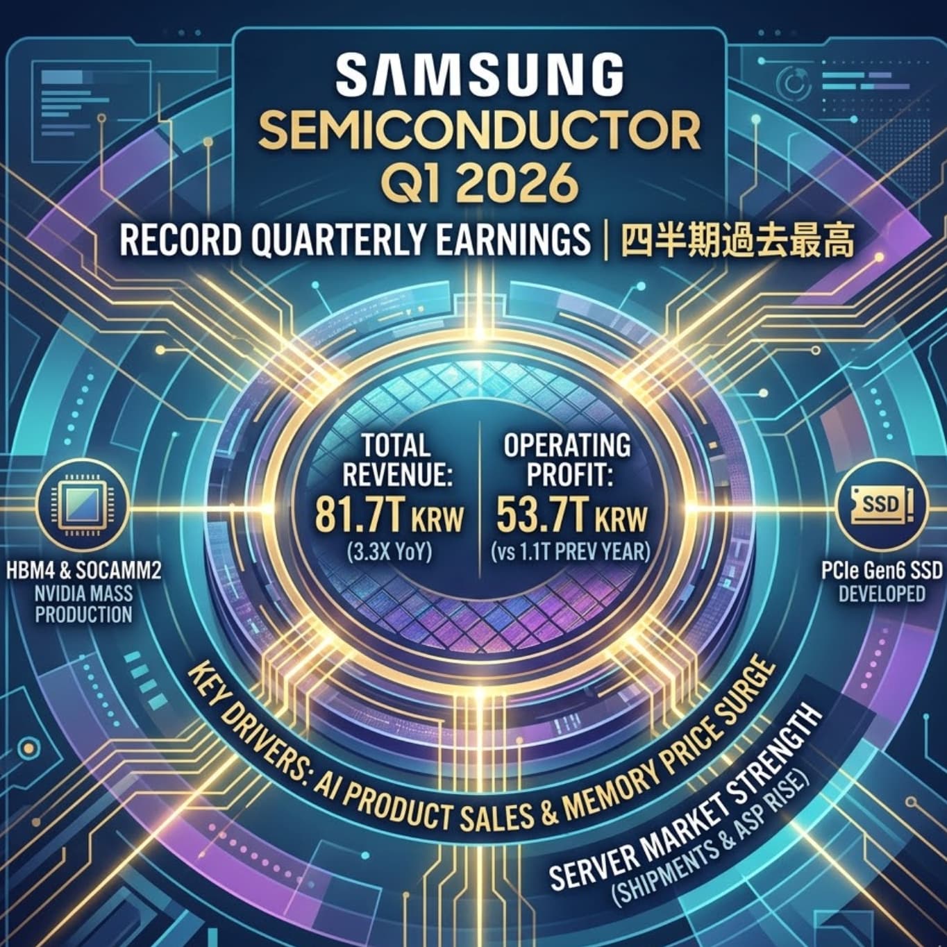 Samsung Electronics Achieves Record-Breaking Q1 2026 Semiconductor Earnings Powered by AI Boom
