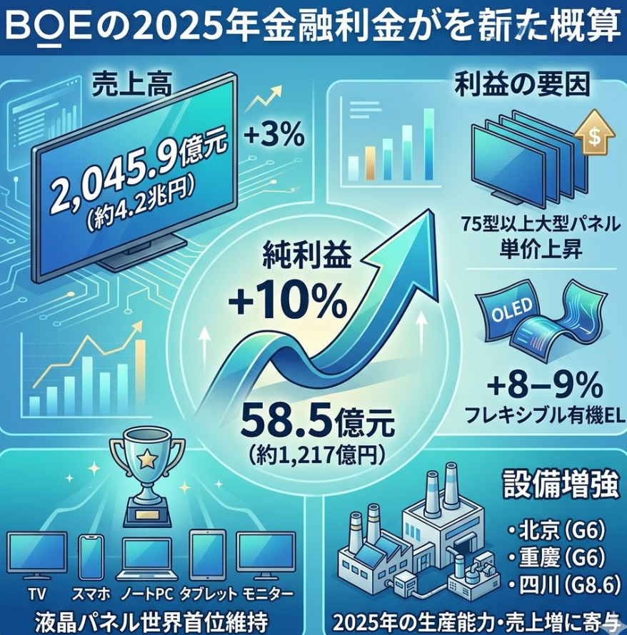 BOE Navigates Global Display Slump with Large Panel Strategy and High Tech