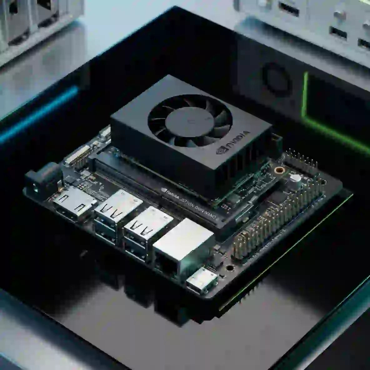 NVIDIA Jetson Orin Nano 2 edge AI module on display for robotics innovation.