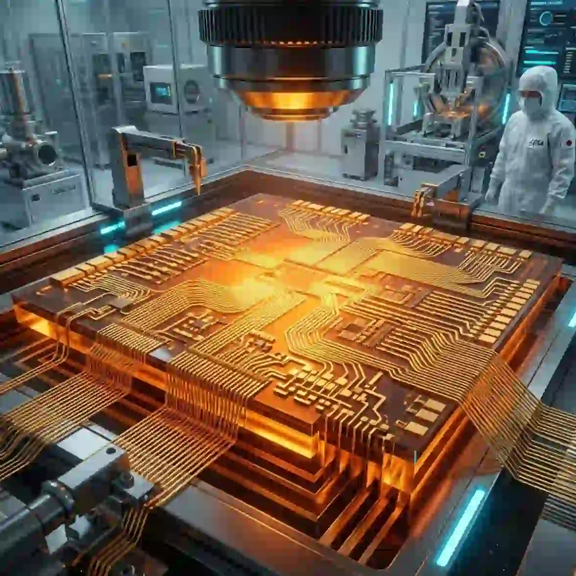 Laboratory setup showcasing high-temperature silicon carbide transistor technology.