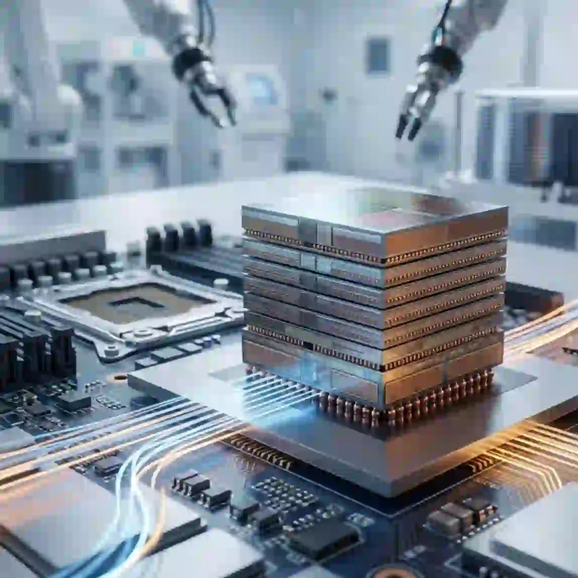 High-bandwidth memory chip on motherboard illustrating DRAM price increase 2027 impact on global supply.